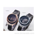 Hot sale SK 0088 Diamond Women Watch 2021 Sun Pattern Watch Bands Mesh Belt Leather Type Quartz Ladies Watches